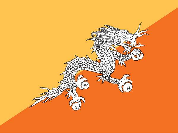 6 پادشاهیی کوچک در جهان - تصویر پرچم بوتان