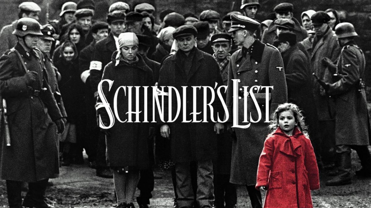 انتقال اسرا توسط نازی ها در Schindler's List به همراه دخربچه با کاپشن قرمز