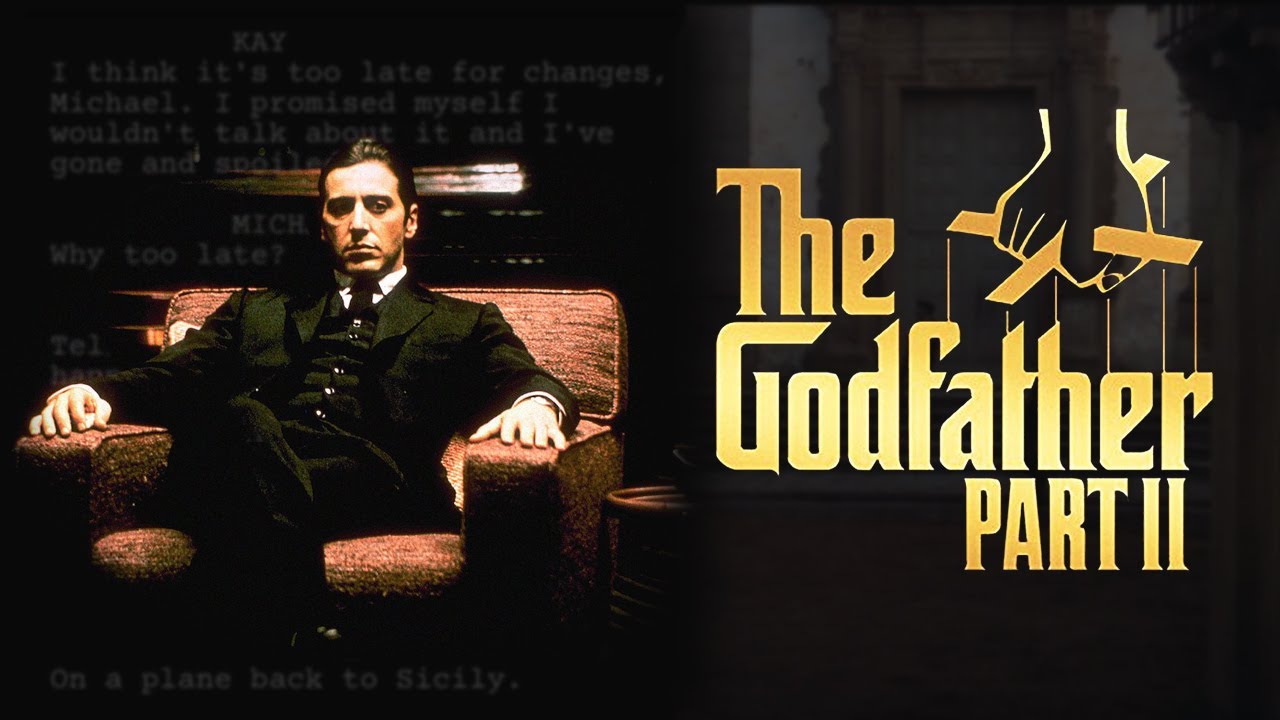 آلپاچینو نشسته بر روی صندلی در فیلم The Godfather Part II